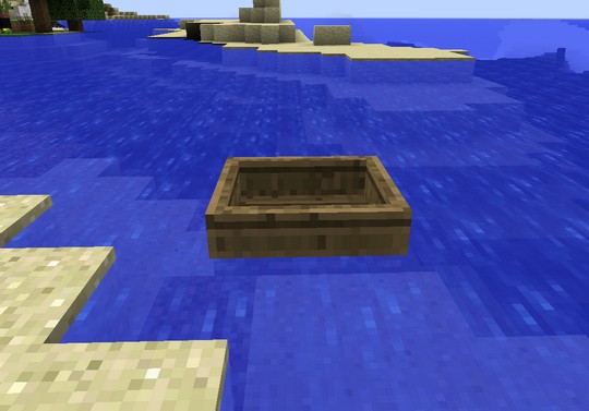 How to make a boat in mincraft