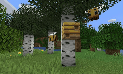 How to make a beehive in minecraft