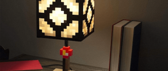 How to make a lamp in minecraft